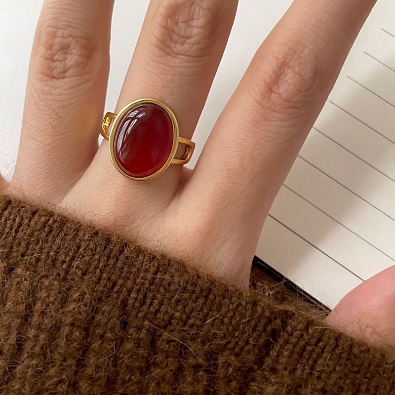 French Style Red Velvet Ring Lucky Retro Ring