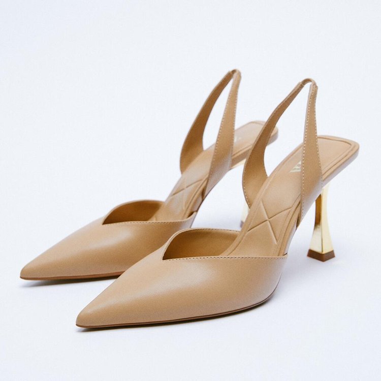 Nude Pointed High Heels For Women