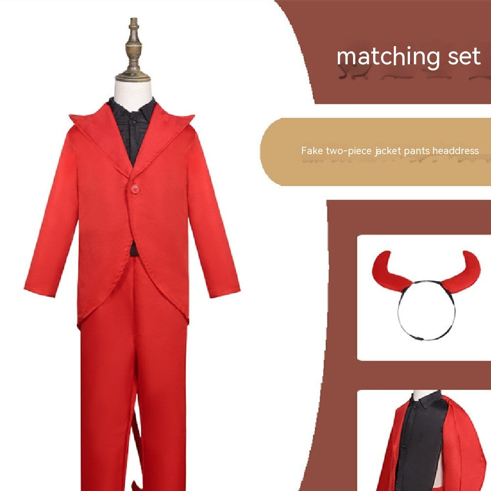 Halloween Red Devil Magic Costume Cosplay Kids