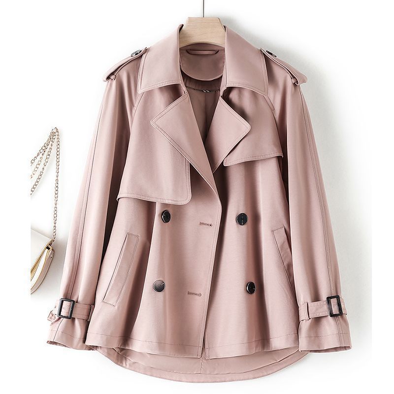 Short British Loose Drooping Trench Coat