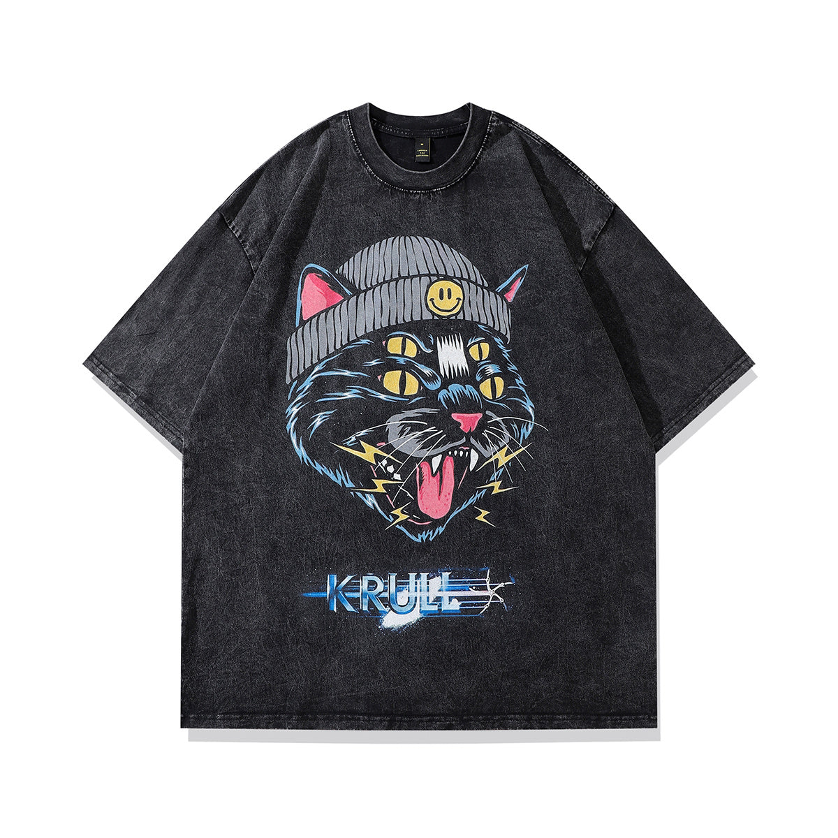 Men's Rapper Cat Print T-shirt