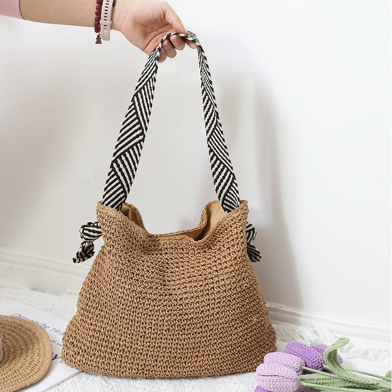 Handmade Single Shoulder Woven Bag For Women