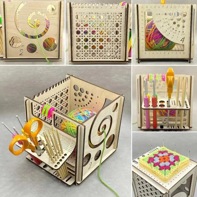 Multifunctional Woven Tool Box Wooden Decoration Gift