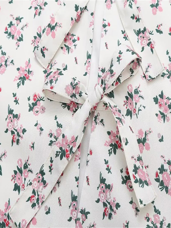 Women's New Floral Printed Front Tie Vest Top