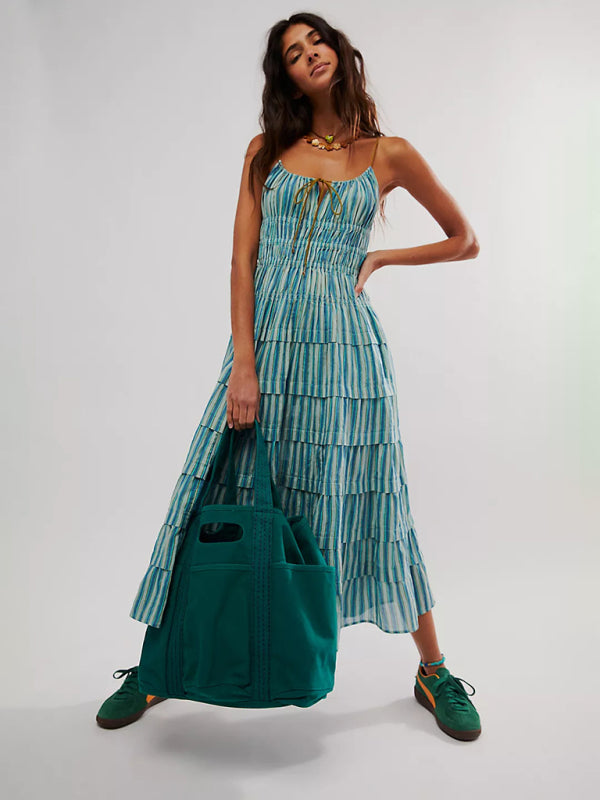 Fashionable Casual Strappy Maxi Dress