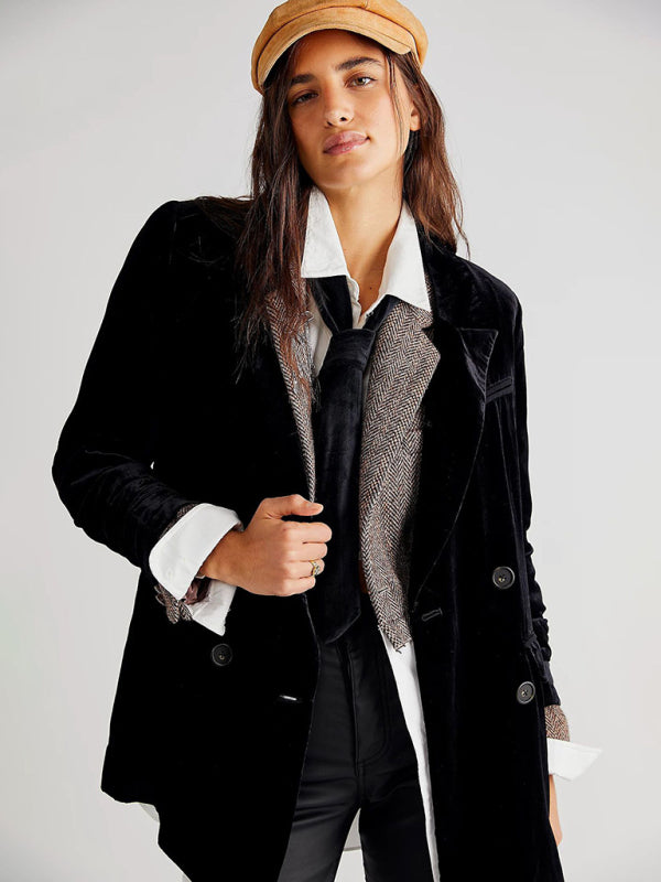 Jewel Tone Velvet Jacket Blazer