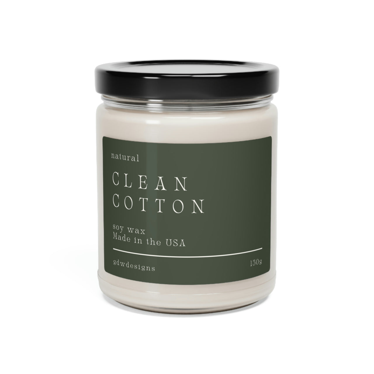 Scented Soy Candle, Clean Cotton, Sea Salt + Orchid, White Sage + Lavender, Candle Gifts 9oz