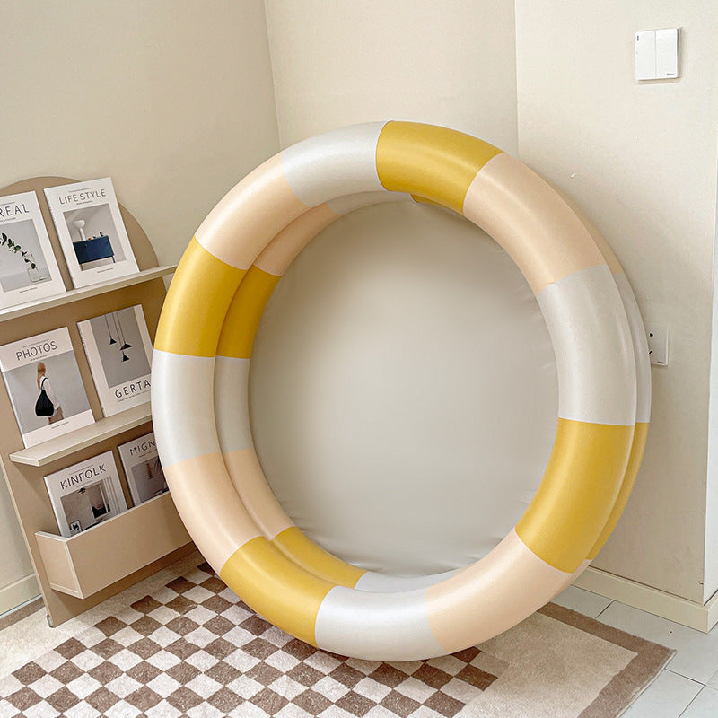 Retro Striped Inflatable Swimming Pool