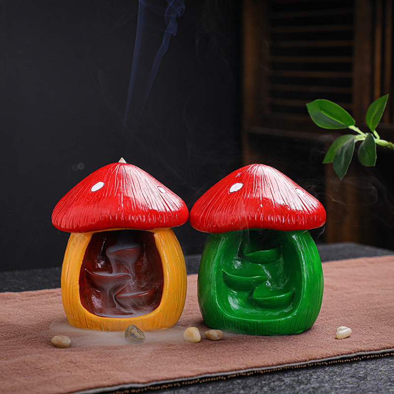 Creative Decoration Of Mushroom Resin In The Backflow Censer