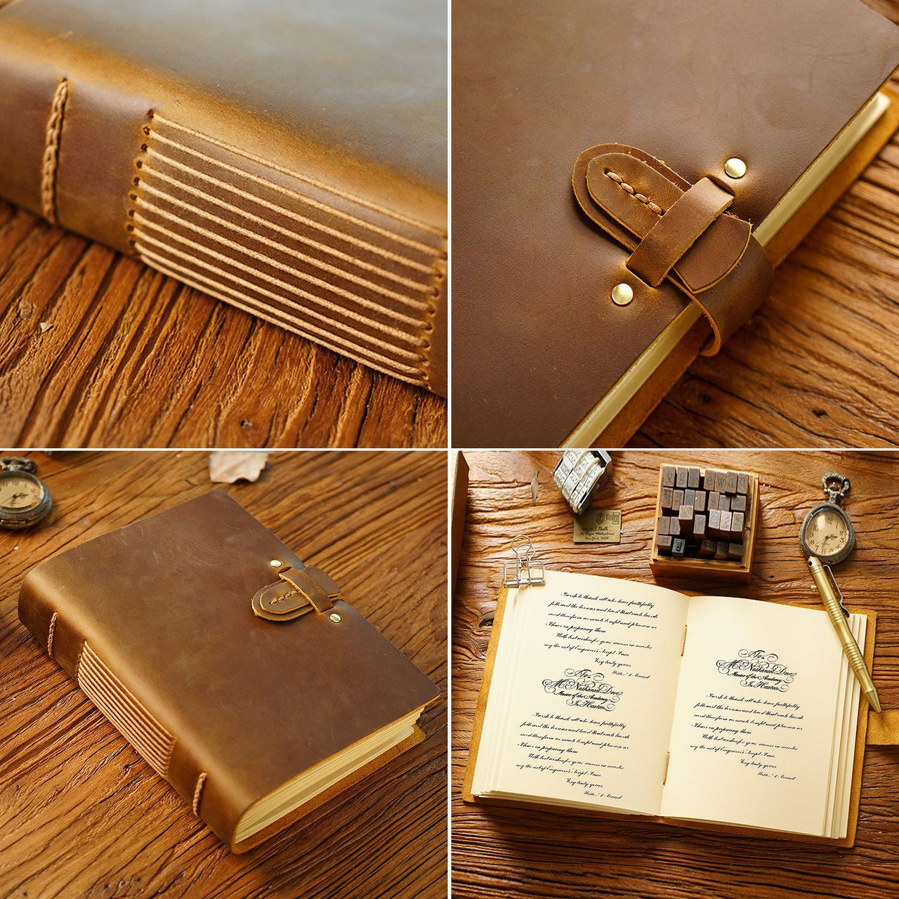 Stylish Personalized Vintage Leather Notepad