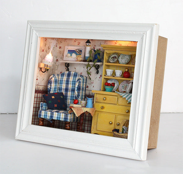 Gift Ideas DIY Miniature Home Hut Framed Box