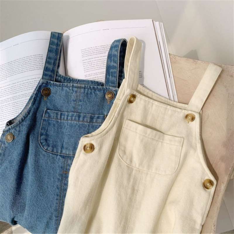 Denim Overalls Trousers Summer Children Middle And Small Children