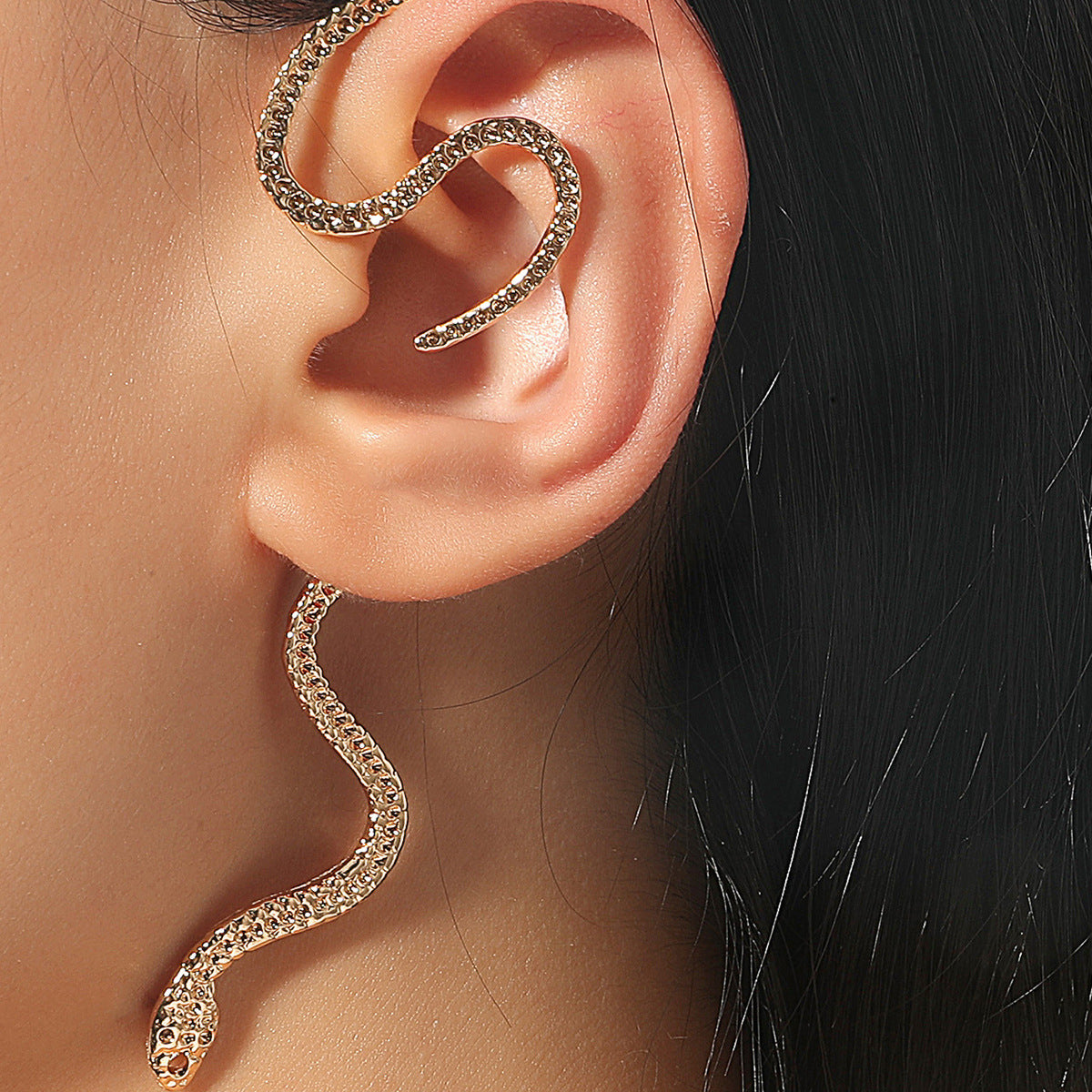 Non-hole Ear Clip Snake-shaped Earrings For Women