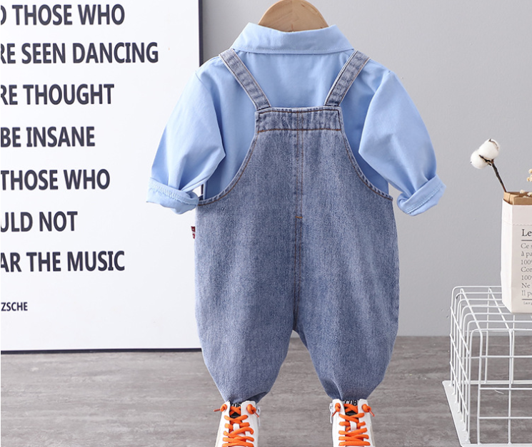 Children's Denim Pants Trendy Cute Western Baby Jumpsuit