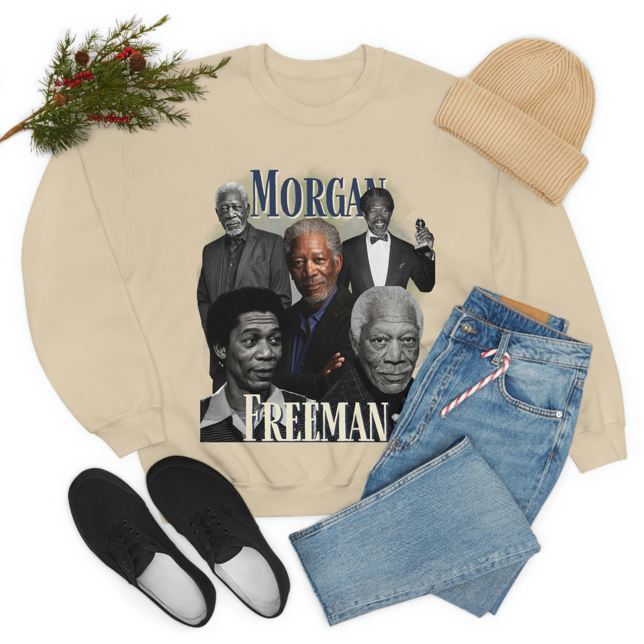 Morgan Freeman Sweatshirt, 90s Rap Style Bootleg Driving Miss Daisy Pullover Crewneck, Million Dollar Baby Movie Fan Gift