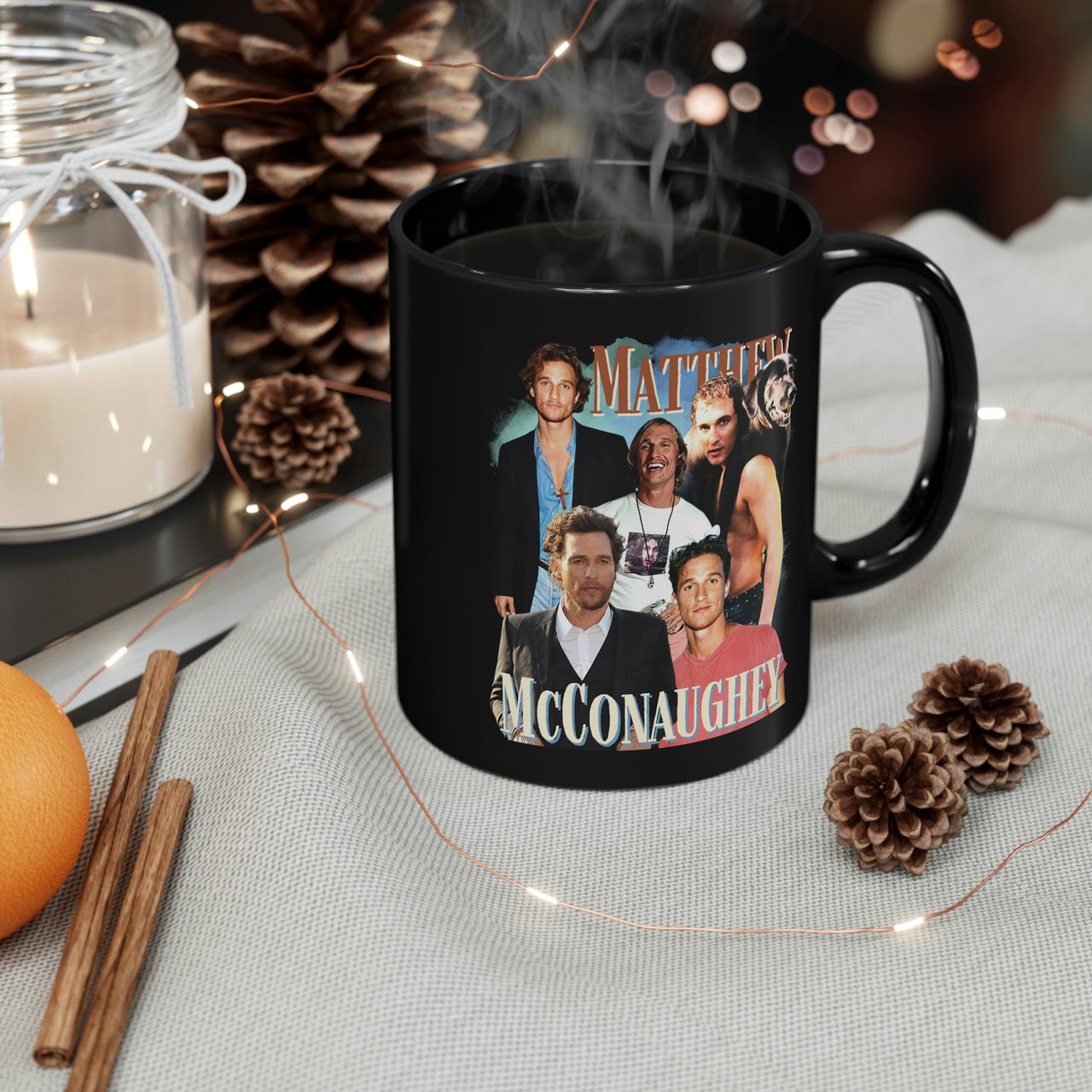 Matthew McConaughey Mug, Homage 90's Vintage Style Dallas Buyers Club Fan Coffee Cup, Dazed and Confused Fan Gift, 11 oz