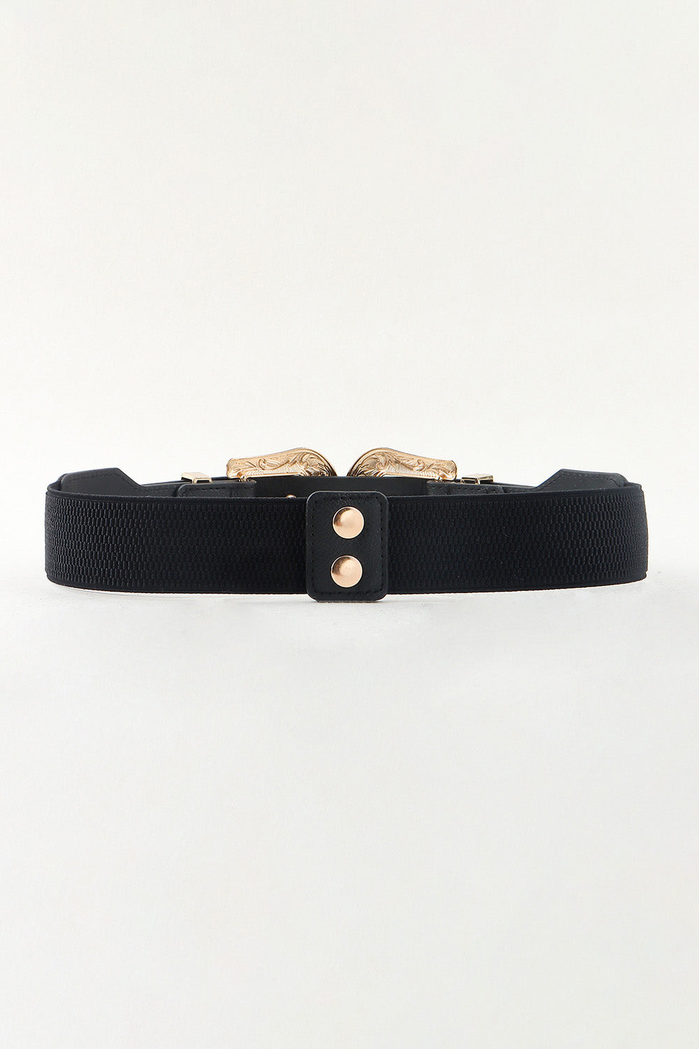 Symmetrical Zinc Alloy Buckle PU Western Leather Belt