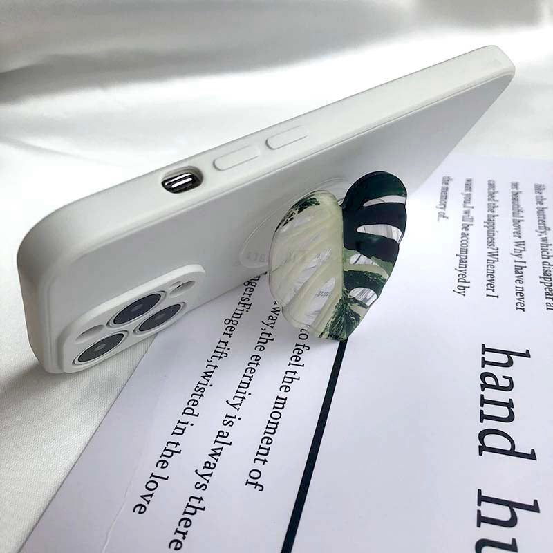 Cute Green Leaves Smartphone Holder Finger Stand  Support For Phone Handband