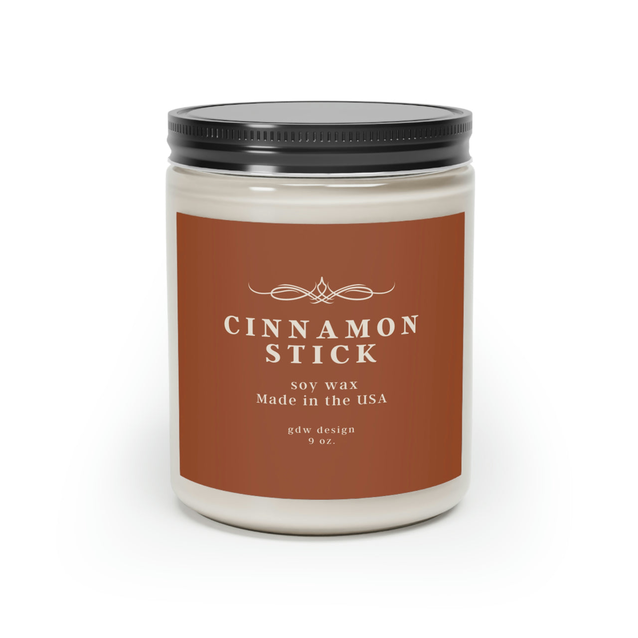 Scented Soy Candle, Cinnamon Stick Scented, Vanilla Scented, Candle Gifts 9oz