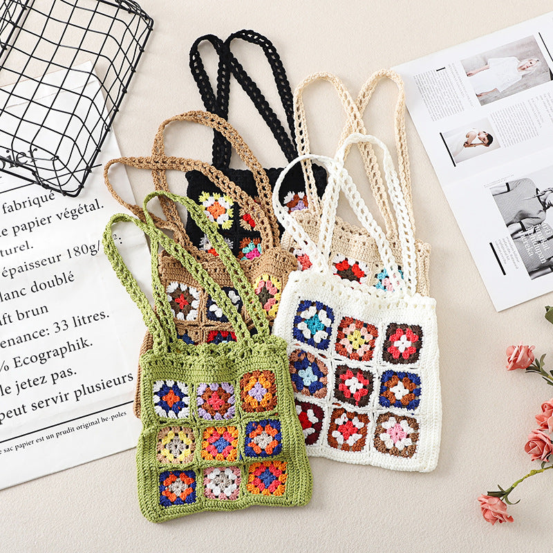 Hand-woven Crochet Bag Grandmother's Pocket Wool