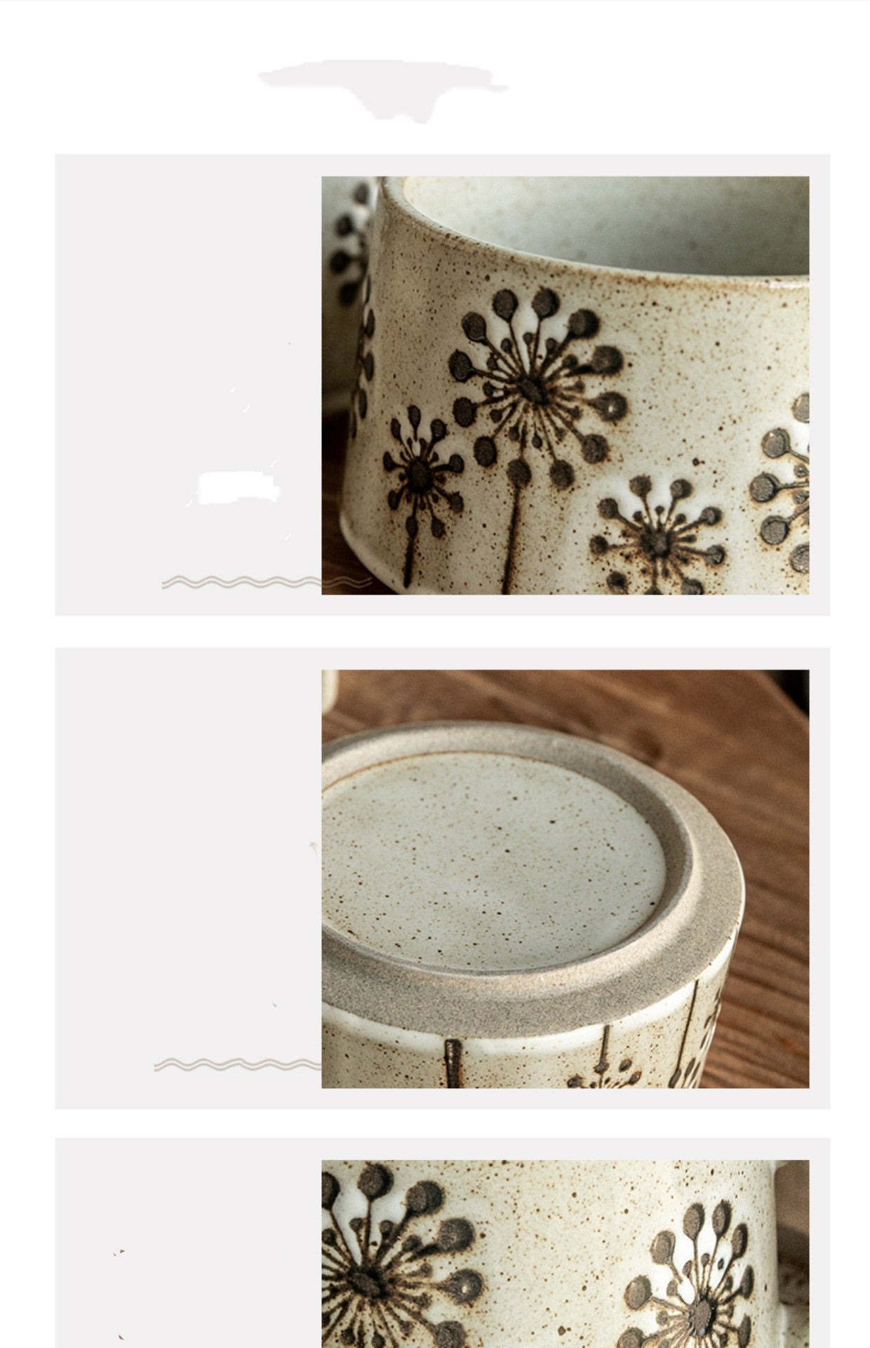 Coarse Pottery Coffee Mug And Plate Set