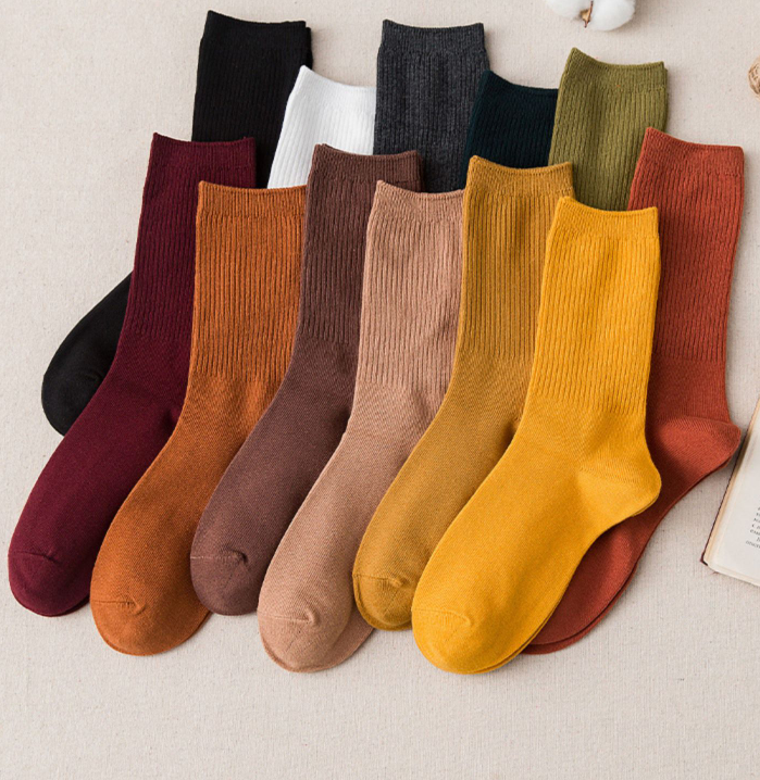 Pure Cotton Simple Stack Socks