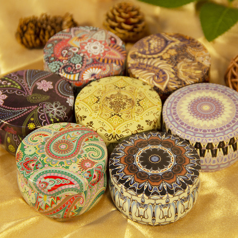 Fragrant Dry Flower Creative Tin Incense Candle