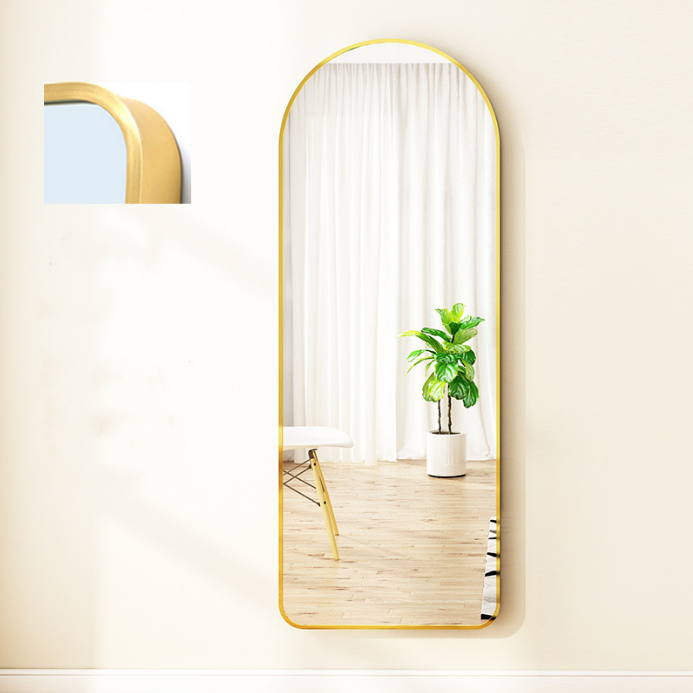 Wall-mounted Inset Household Bedroom Full-body Arch Mirror
