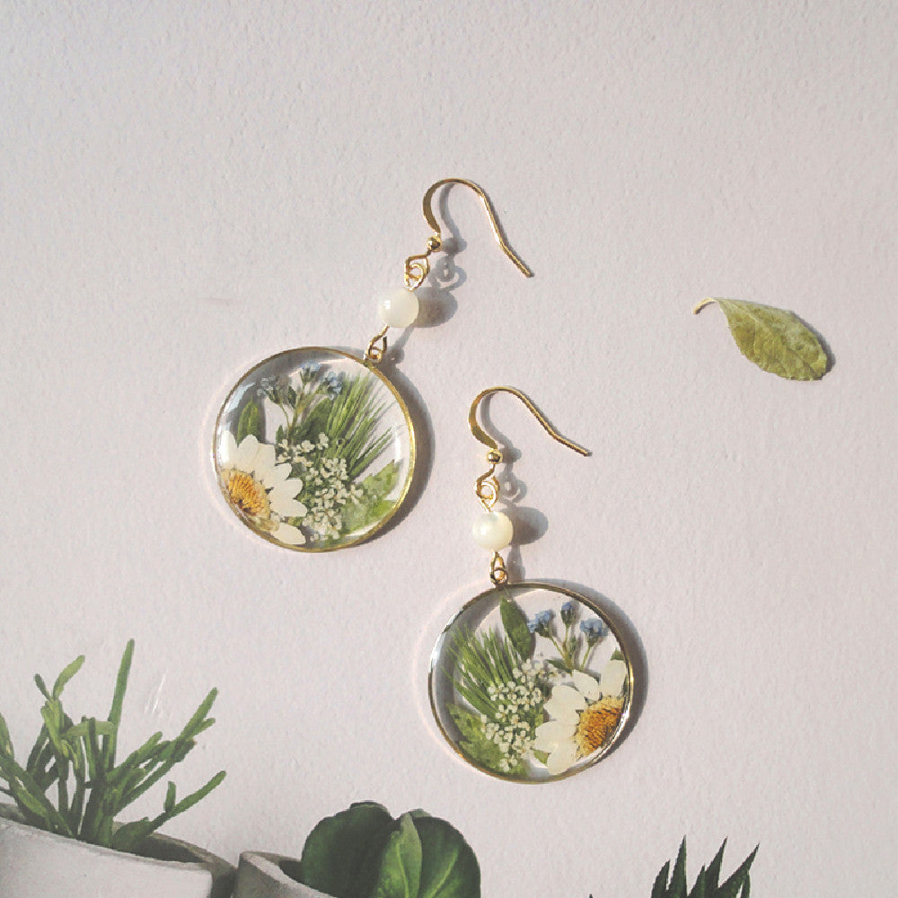 Fashion Resin Natural Plant Earrings