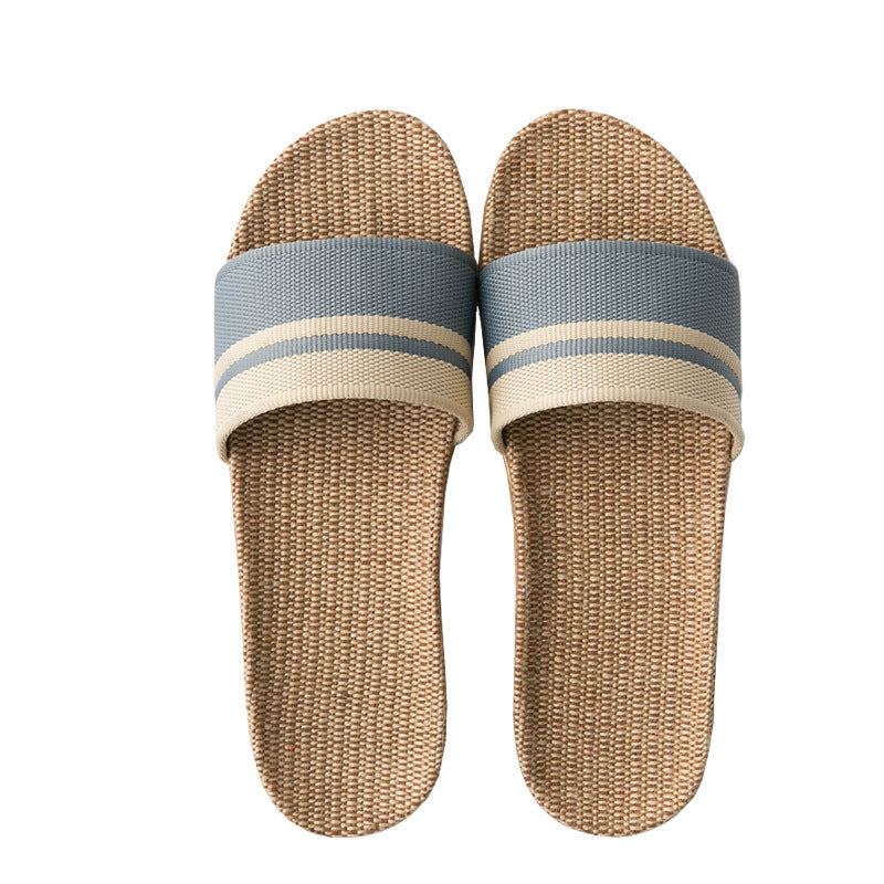 Linen Sandals And Slippers Women Summer Indoor Non-slip Home Household
