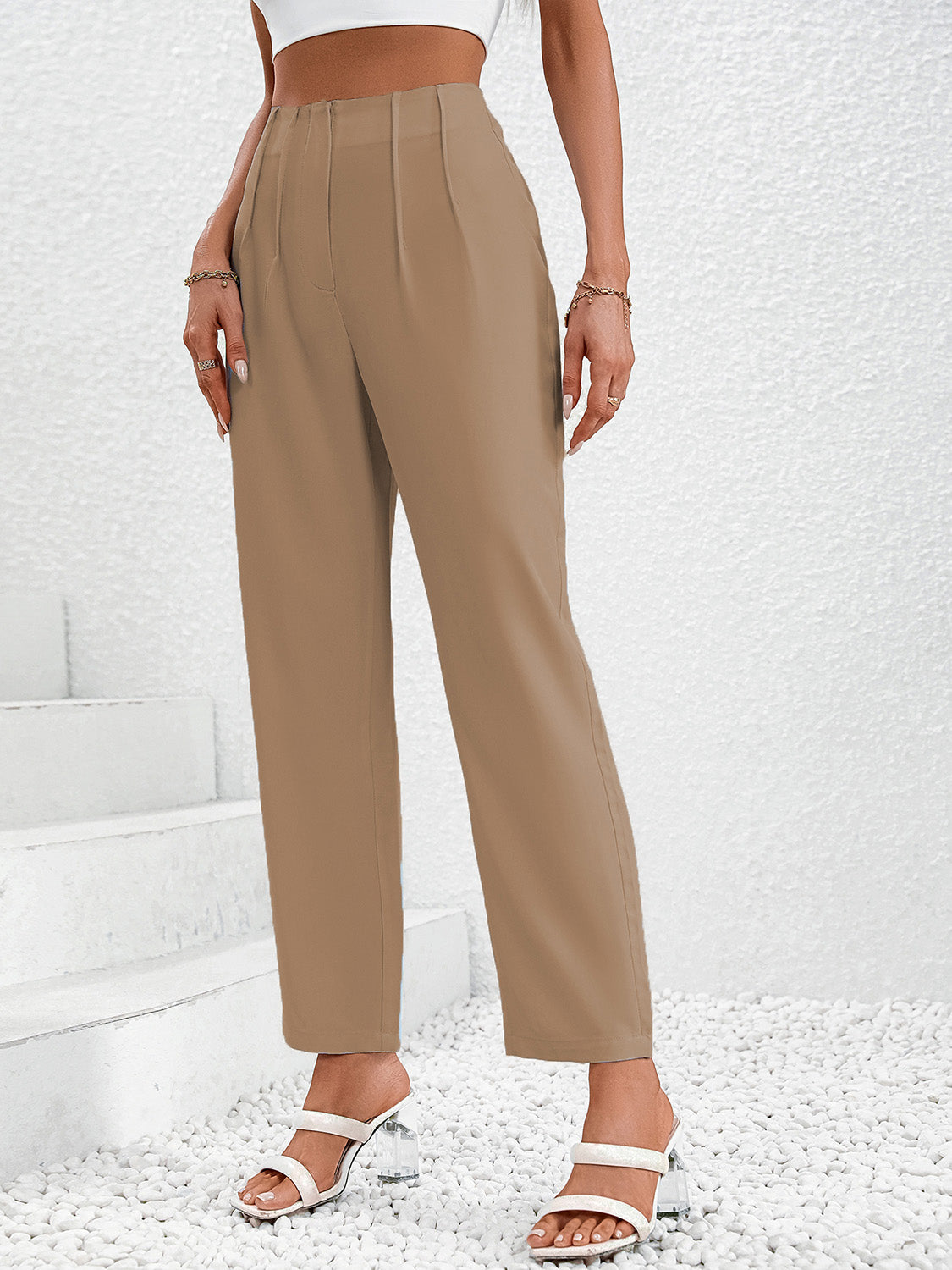 Ruched Long Casual Pants