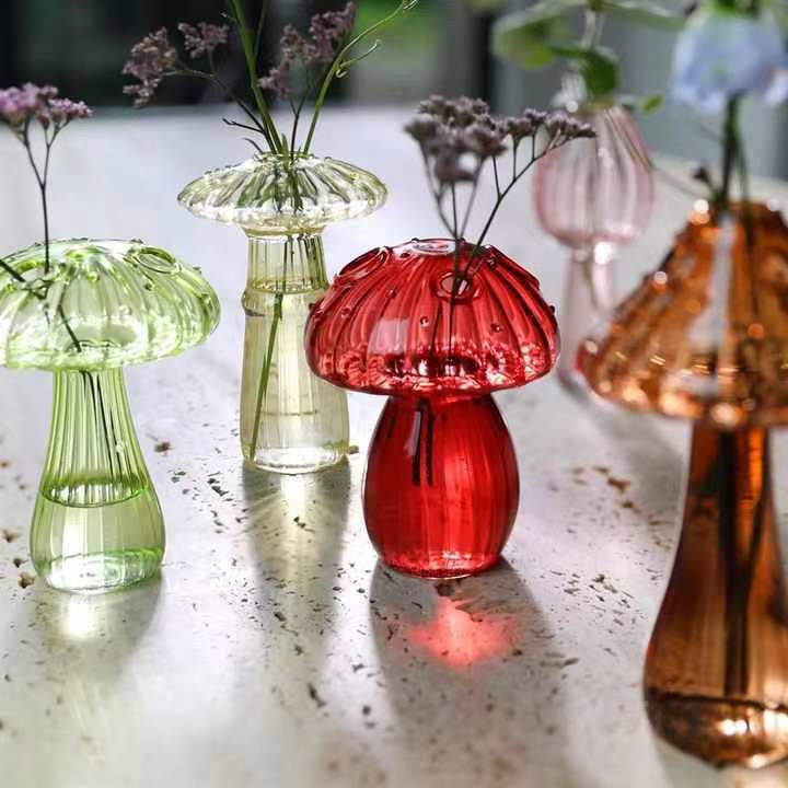 Household Glass Mushroom Vase Aromatherapy Bottle