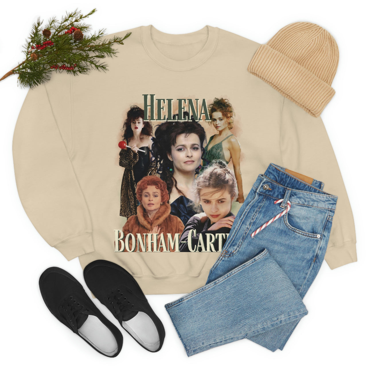 Helene Bonham-Carter Sweatshirt, Bootleg Vintage Style British Pullover