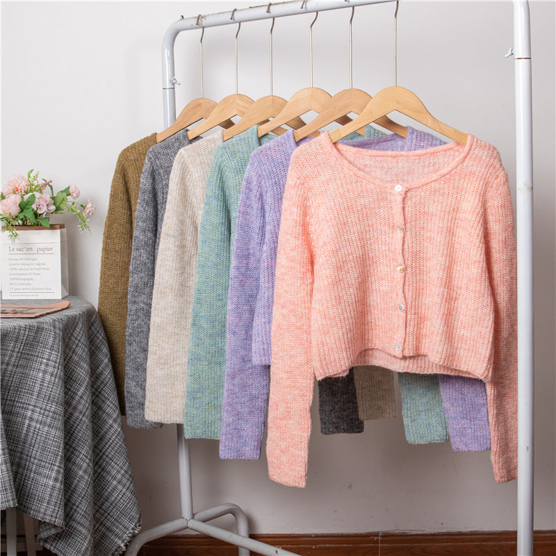 Women's Simple Style Knitted Cardigan In Autumn And Winter