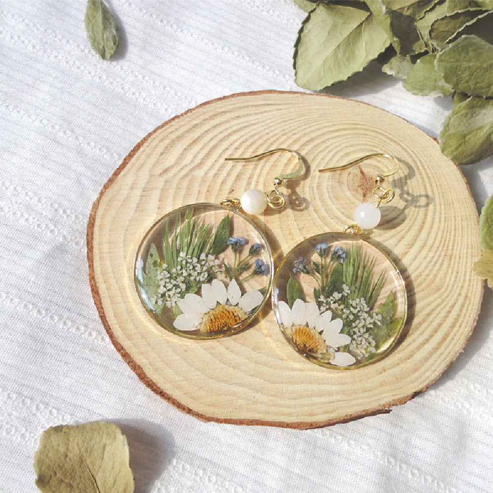Fashion Resin Natural Plant Earrings