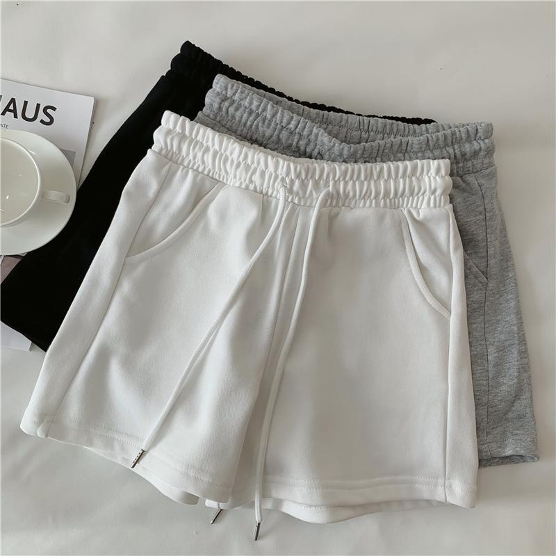Women's Solid Color High Waist Sports Shorts