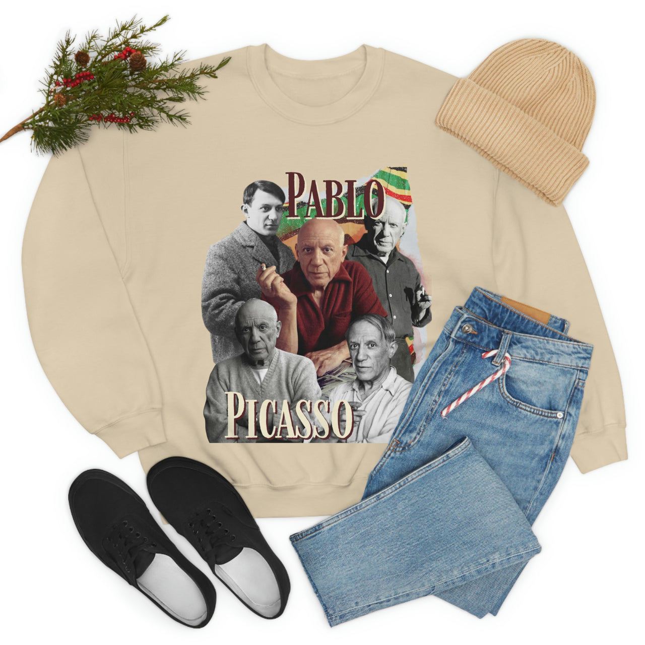 Pablo Picasso Sweatshirt, Y2K Style Bootleg Famous Spanish Artist Fan Retro Pullover Crewneck, Artist Gift