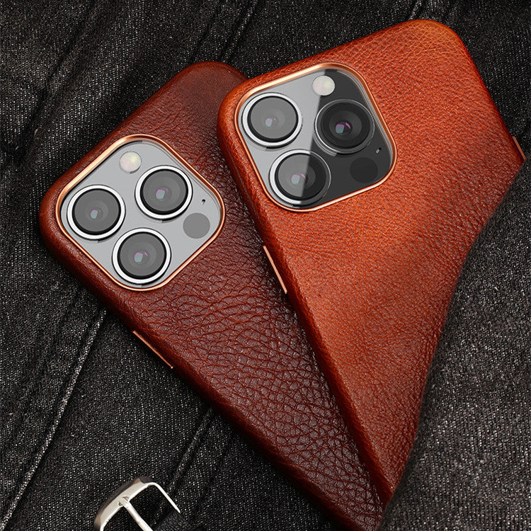 Genuine Leather Magnetic Drop-proof Phone Case Protector