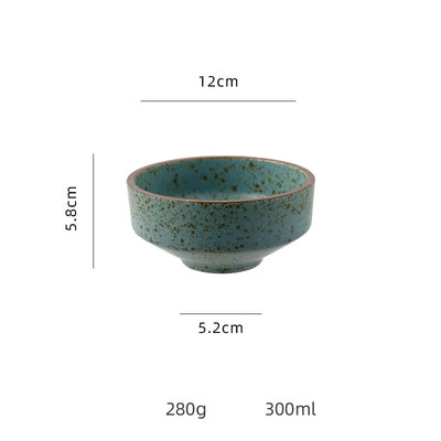 Household Rough Pottery Single Retro Rice Bowl
