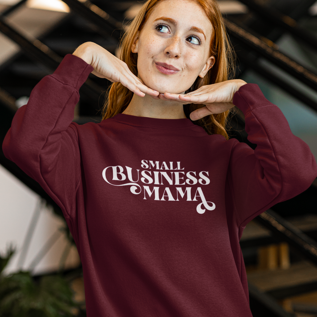 Embroidered Small Business Mama Unisex Sweatshirt, Entrepreneur Sweatshirt, Small Business Gift, Mom Gift
