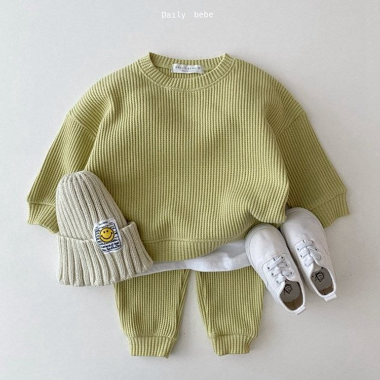 Infant Children's Clothing Sports Suit Spring And Autumn Baby Casual Sweater Suit Boys And Girls Two-piece Trousers