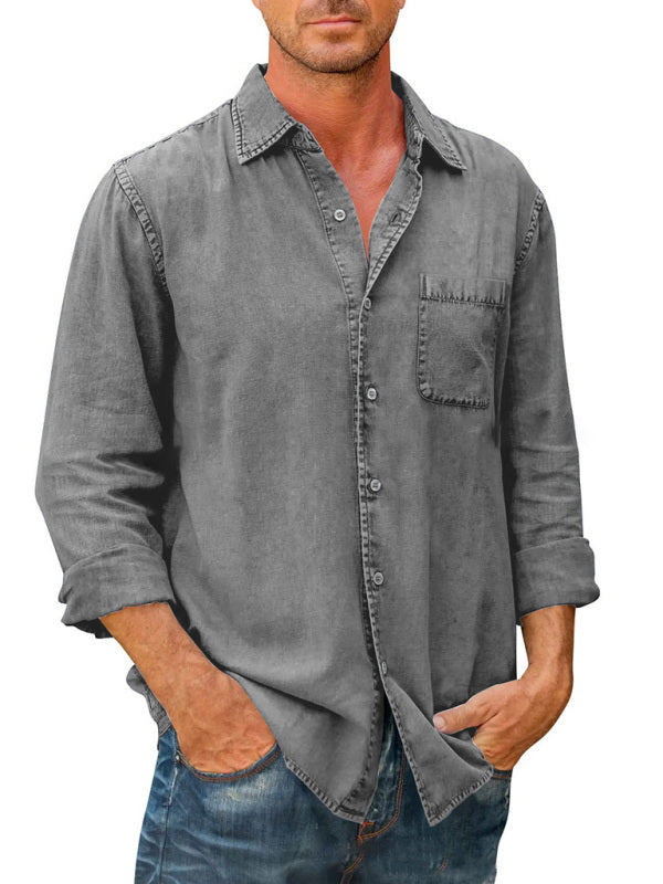 Men's Long Sleeve Denim Shirt