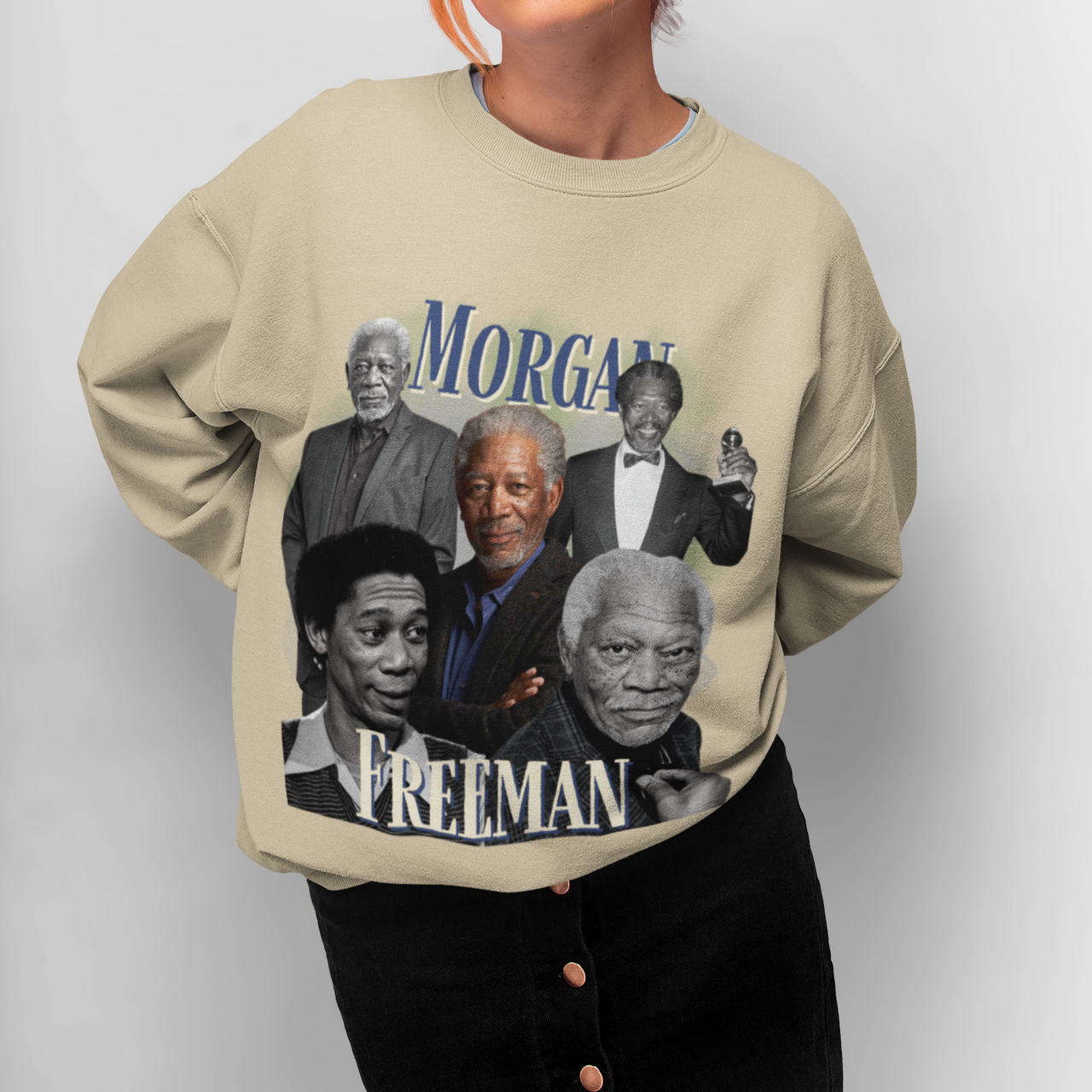 Morgan Freeman Sweatshirt, 90s Rap Style Bootleg Driving Miss Daisy Pullover Crewneck, Million Dollar Baby Movie Fan Gift