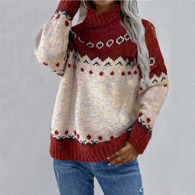 Christmas Classy Jacquard Pullover Knitted Sweater