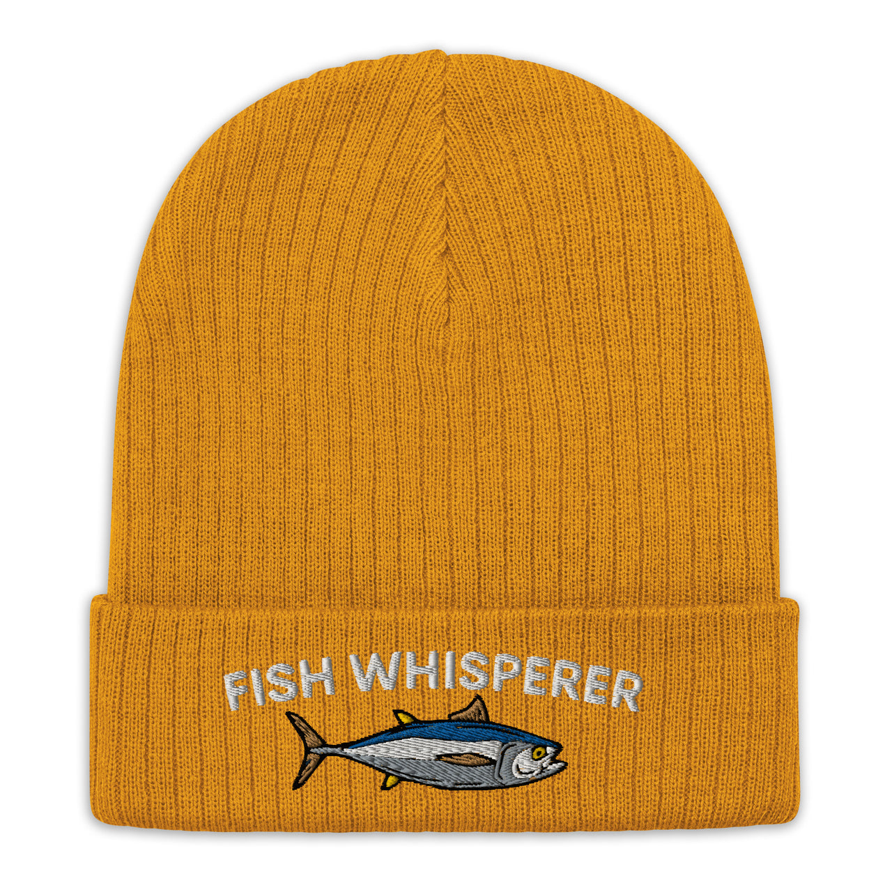 Fish Whisperer Ribbed Knit Beanie, Fishing Hat, Gift for Fisherman, Gift for Him
