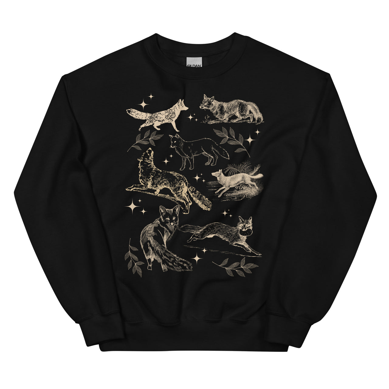 Fox Sweatshirt, Vintage Style Nature Crewneck